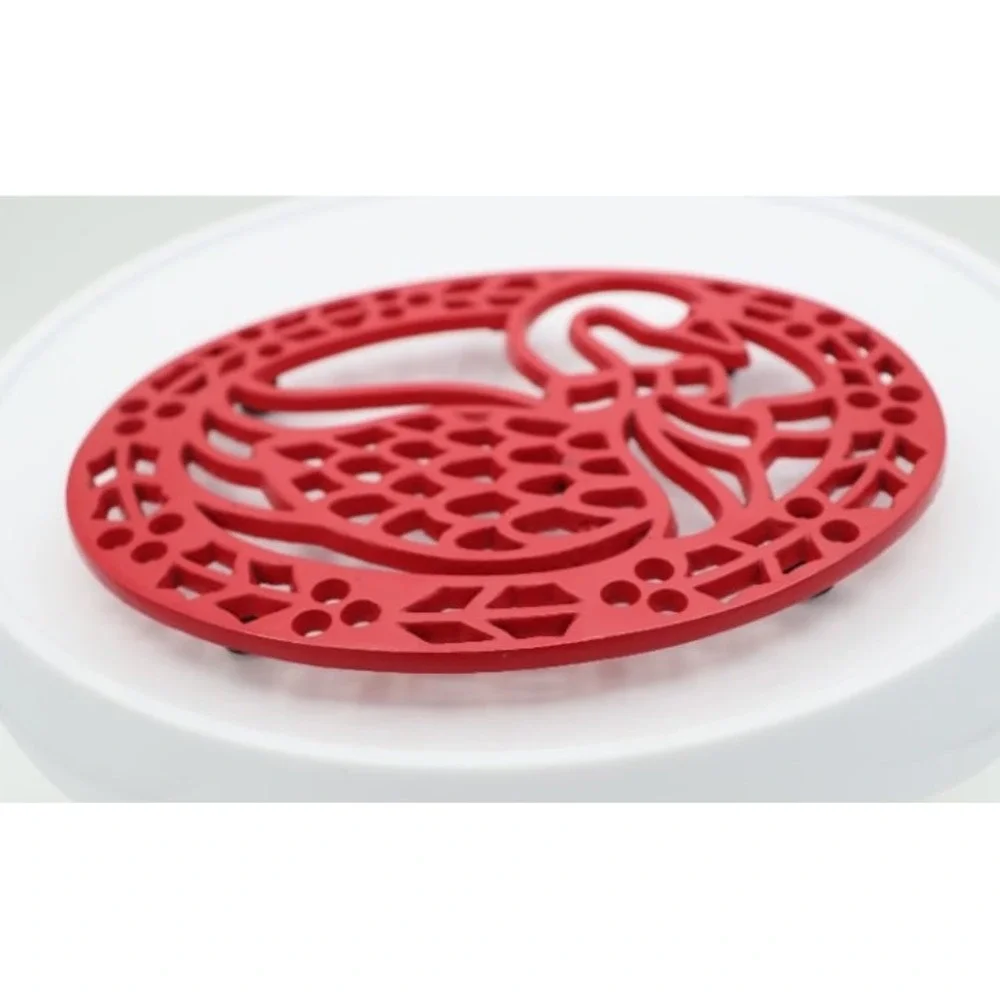 Avon Country Christmas Collection Red Goose Trivet Wall Hanging Metal